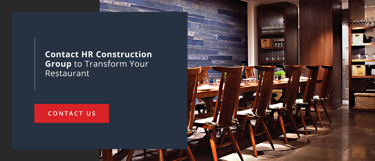Contact HR Construction Group to Transform Your Restaurant - Blue Duck background