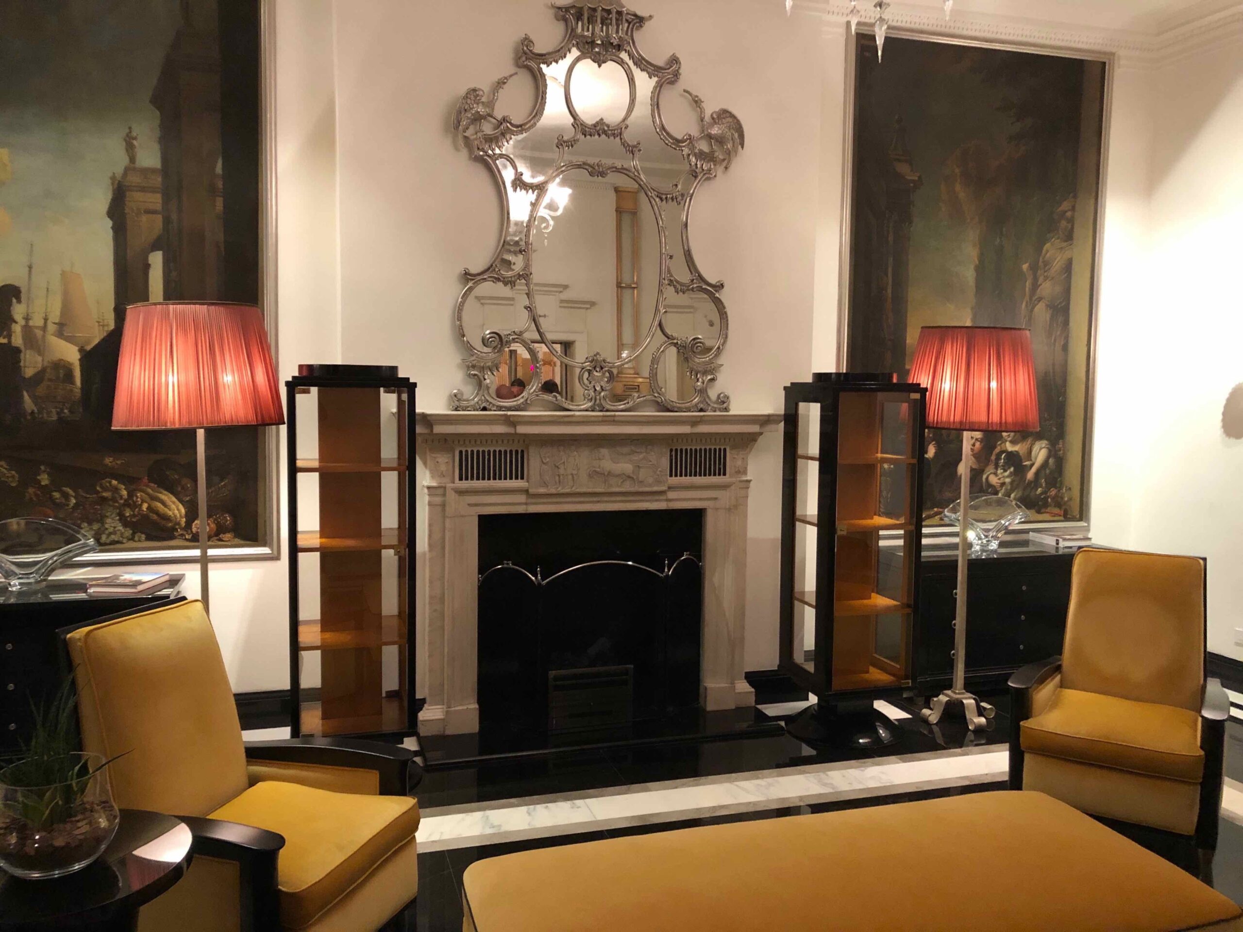 The Carlyle lobby fireplace