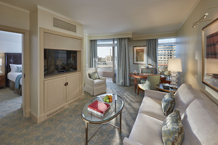 Executive suite living room at the Mandarin Oriental in DC