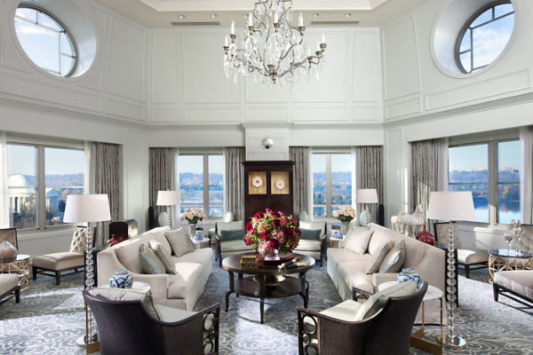 Mandarin Oriental DC presidential suite living room