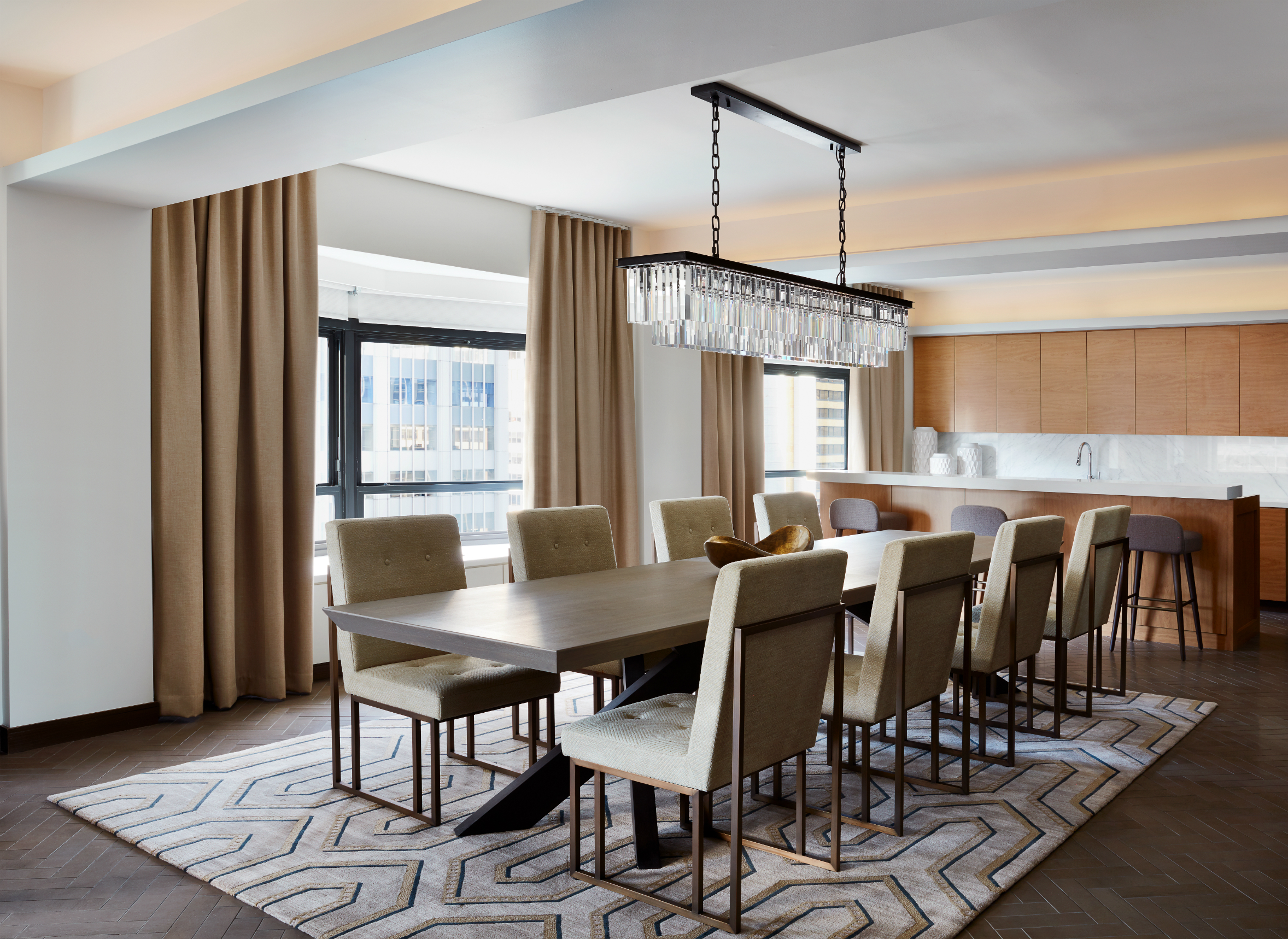 New York Hilton Midtown Presidential Suite Kitchen table