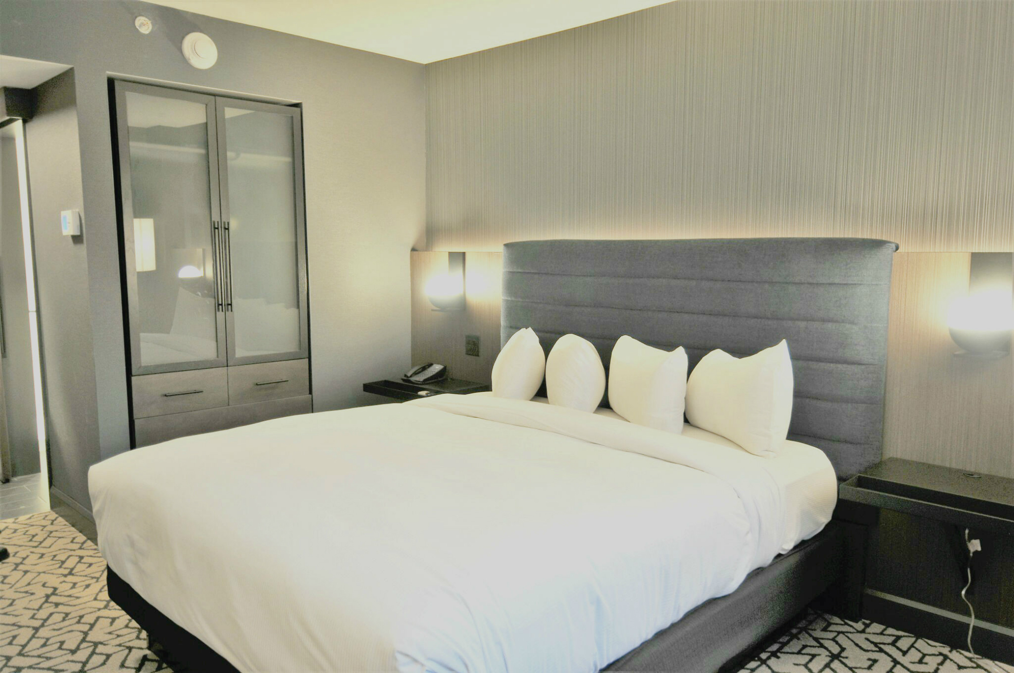 Renovated guest bedroom at The Washington Hilton