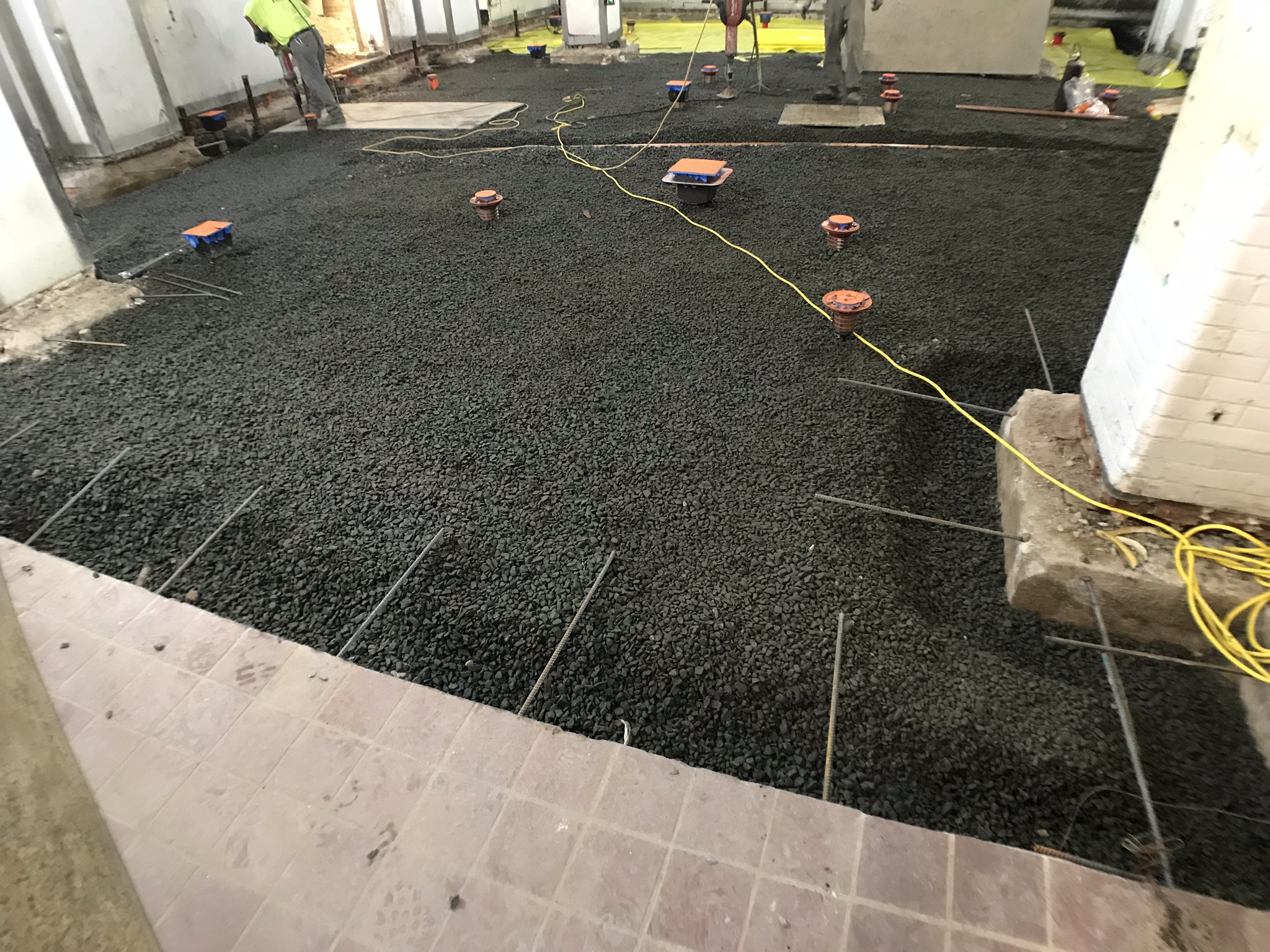 Gravel laid for The Carlyle kitchen construction project