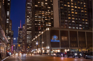 Hilton Midtown in NYC at night