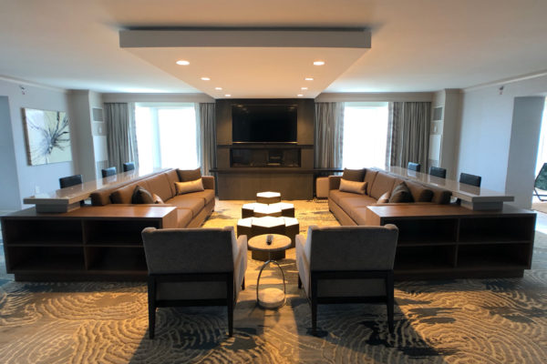 Baltimore Marriott Waterfront hotel renovated common space